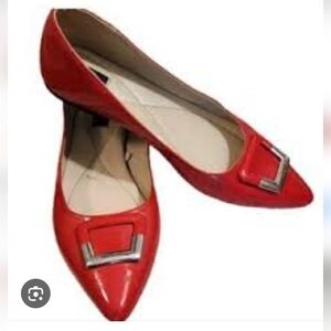 Jones New York Signiture Balley Flats Patent Leather Red Size 8M